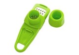 Răzătoare de usturoi, plastic, verde, 14x5 cm, Oem