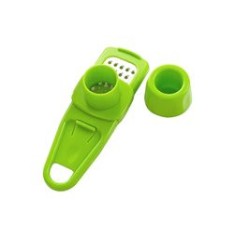 Răzătoare de usturoi, plastic, verde, 14x5 cm