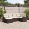 vidaXL Set de canapele pentru grădină cu pernă 6 pcs Maro Rattan poli 3360409