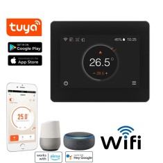 Termostat de ambient inteligent BIRAI&reg; FLC Controlat Prin Internet/Smartphone Programabil WiFi din Aplicatia Tuya, Alexa si Google Home, Compatibil cu