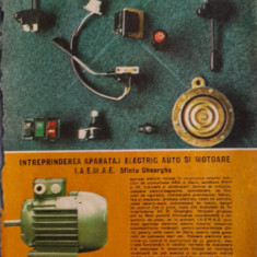 1982 Reclamă IAEMAE Sfantu Gheorghe Aparataj electric auto comunism 24x17 cm