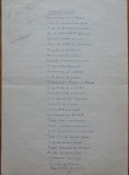 10 foi manuscris ale scriitorului Florin Iordachescu cu poezii parodice, 8 poezii
