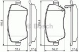 Set placute frana,frana disc NISSAN MICRA IV (K13) (2010 - 2016) BOSCH 0 986 494 573