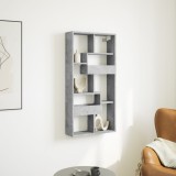 Gossi dulap de perete, gri beton, 50x15x100 cm, lemn prelucrat