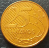 Moneda 25 CENTAVOS - BRAZILIA, anul 2003 * cod 770, America Centrala si de Sud