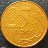 Cumpara ieftin Moneda 25 CENTAVOS - BRAZILIA, anul 2003 * cod 770, America Centrala si de Sud