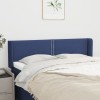 VidaXL Tăblie de pat cu aripioare, albastru, 147x16x78/88 cm textil 3118632