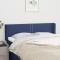 vidaXL Tăblie de pat cu aripioare, albastru, 147x16x78/88 cm textil 3118632