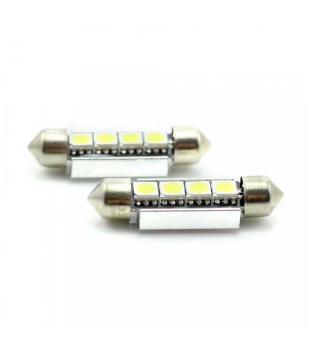 Set 2 becuri LED 12V 3W 72lm SOFIT 39mm CANBUS plafoniera CARGUARD