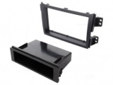 Rama Adaptor Radio 1DIN Opel Agila B Suzuki Splash 2008+ Argintiu Metalic cu Buzunar