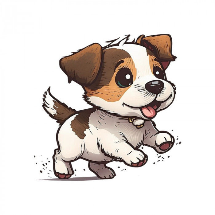 Sticker decorativ Jack Russell Terrier, Maro, 55 cm, 5581ST