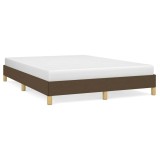Cumpara ieftin Cadru de pat fara saltea, maro inchis, 140x200 cm, textil