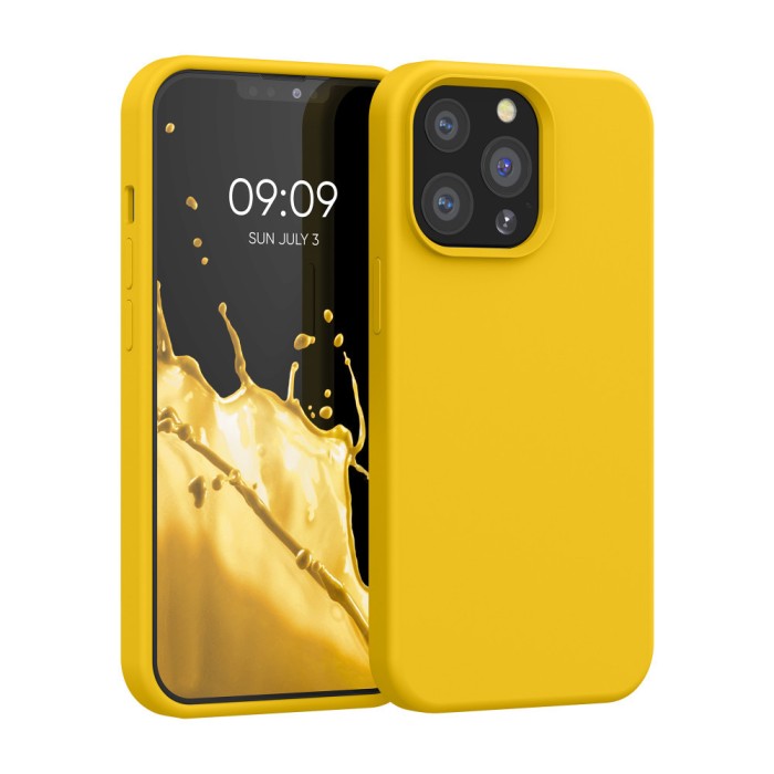 Husa Kwmobile pentru Apple iPhone 13 Pro, Galben, Silicon, KWM000013OX048C