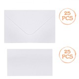 Set Plicuri Corespondență, Albe, 11x7cm, Carduri 9.5x5.7cm, 25 Bucăți