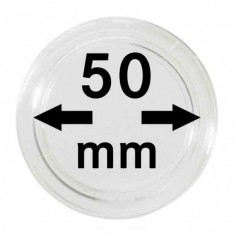 Capsule monede, transparente, 10 buc, diametru 50 mm, made in Germania