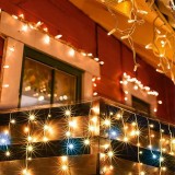 Perdea de lumini, 200 LED-uri, tip sloi de gheata, alb cald cu lumina statica, lungime 5 m, Home