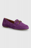 Cumpara ieftin Geox mocasini din piele intoarsa D PALMARIA femei, culoarea violet, cu toc plat, D45MUJ 00021 C8000