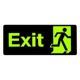 Indicator autocolant, Exit, fosforescent, 34 x 12, Oem