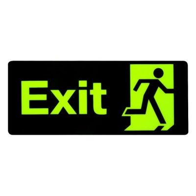 Indicator autocolant EXIT, fosforescent, 34,5 x 14 cm foto