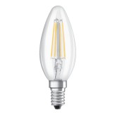 Bec LED filament Osram lumanare B40 E14 4W 470lm lumina calda