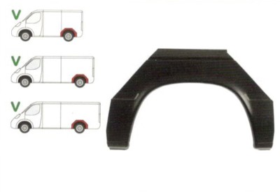 Segment reparatie aripa spate Mercedes Sprinter 1995-2006, VW LT 2 05.1996-12.2005 , Partea Stanga/Dreapta, punte Spate, la modelele cu punte simpla foto