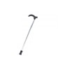 Baston reglabil pentru mers, 75-90 cm, maner ergonomic in forma de T, varf antiderapant, structura usoara din aluminiu, argintiu, Oem