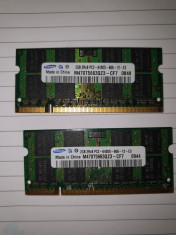kit ram DDR2 - pentru laptop 2x2Gb - Samsung - foto