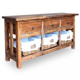 vidaXL Bufet din lemn masiv reciclat, 100 x 30 x 50 cm