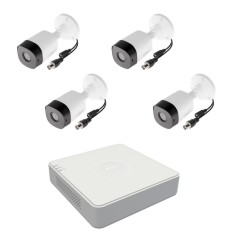 Sistem de supraveghere 4 camere Dahua analog 2MP lentila 3.6mm IR 20m, DVR Hikvision 4 canale 2MP SafetyGuard Surveillance