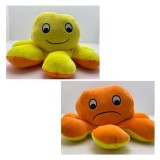 Jucarie de plus caracatita Moody reversibila galben-portocaliu