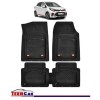 Covorase Auto TeamCar&reg; Kia Picanto JA (2017-prezent) - Negru - Cauciuc Rezistent Tip Tavita