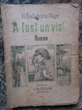 A FOST UN VIS !... - N. Radulescu-Niger - Editura J. Negreanu, 1920, 159 p.