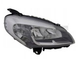 Far Fiat Doblo (263), 01.2015-, montare fata, dreapta, cu lumina de zi; H7+H7+W21W+WY21W; electric; rama cromata; cu motor; halogen, AYFAR