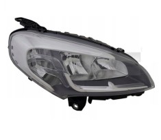 Far Fiat Doblo (263), 01.2015-, montare fata, dreapta, cu lumina de zi; H7+H7+W21W+WY21W; electric; rama cromata; cu motor; halogen, Ayfar