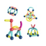 Set 42 de Piese Magnetice de Constructie, Cyrax, Puzzle, Forme, 3 Ani, ABS, Magnet, 20x6.5x18 cm, Multicolor