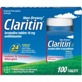 Supliment, Bayer, Claritin, Amelioreaza Rapid Simptomele Alergiilor Sezoniere, cu Loratadina 10 mg, 100 tablete