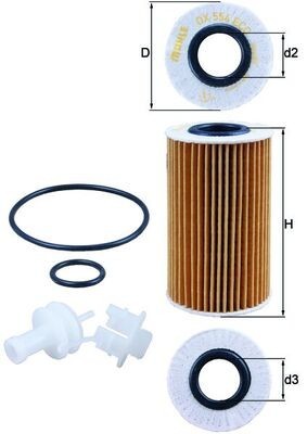 MAHLE OX 554D2 Filtru ulei foto