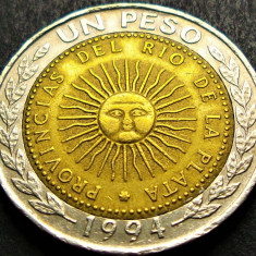 Moneda bimetal 1 PESO - ARGENTINA, anul 1994 * cod 1617