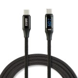 Cablu de date Type-C / Type-C, cu afisaj putere, 1 m, 3A, 60W, negru Best CarHome