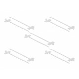 Set 10 buc bride L 200 x W 2.5 mm cu eticheta Alb, Delock 18955