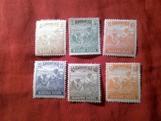 Serie mica Semanatorii Ungaria 1919 , 6 valori sarniera , val.5f fara guma foto