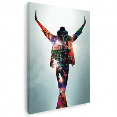 Tablou afis Michael Jackson cantaret 2412 Tablou canvas pe panza CU RAMA 70x100 cm foto