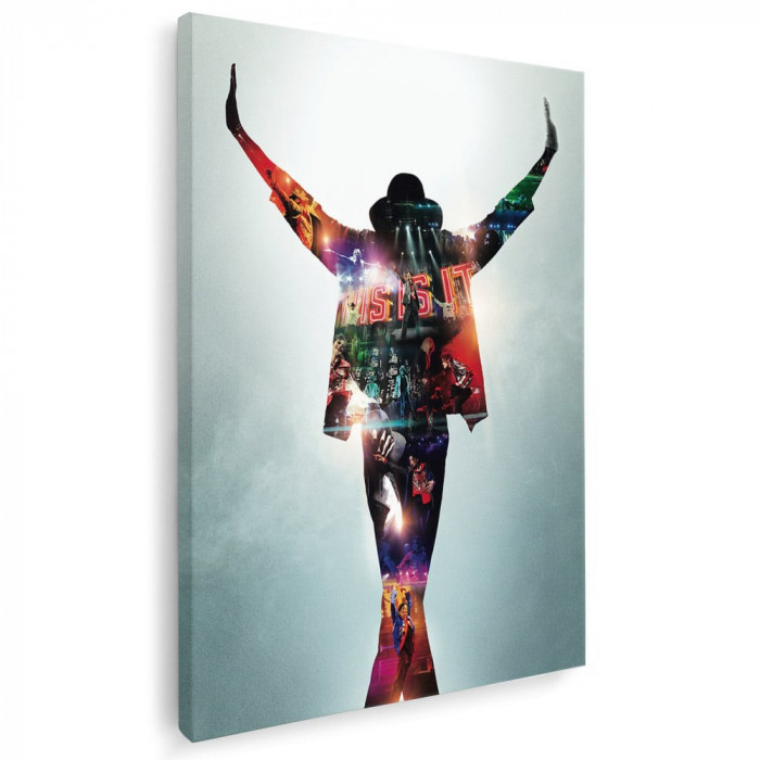 Tablou afis Michael Jackson cantaret 2412 Tablou canvas pe panza CU RAMA 70x100 cm