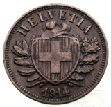 F.120 ELVETIA 2 RAPPEN 1914 B