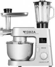 RESIGILAT - Robot de bucatarie ECG FORZA 5500 Giorno Argento, 1500 W, 6,5 litri, LCD, sistem de amestecare planetar