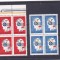 ROMANIA 1969 LP 699 COLABORAREA CULTURAL ECONOMICA BLOCURI DE 4 TIMBRE MNH