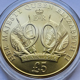 5 pounds 2016 Jersey, Queen Elizabeth II 90th Birthday, unc, capsula, tonifiere, Europa