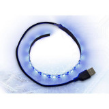 Banda LED Inter-Tech albastra Strip 30cm USB, Inter Tech
