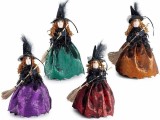 Set 4 figurine Vrajitoare Befana textil multicolor &Oslash;15x28H