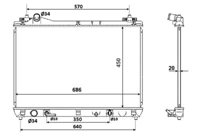 NRF 53702 Radiator, racire motor foto